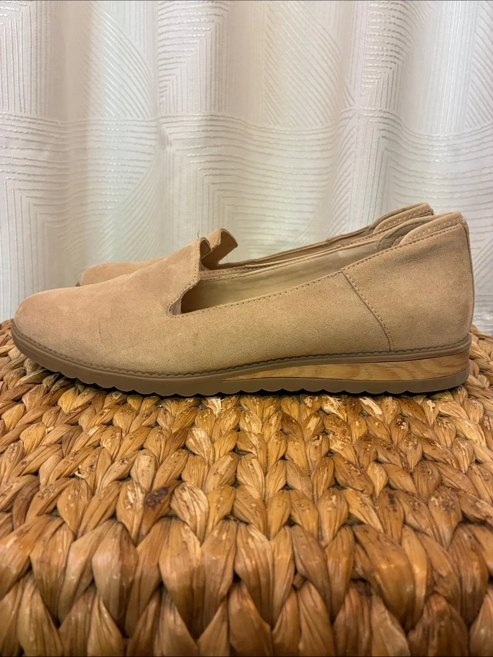 Dr. Scholl's Women's Suede Slip-On Loafer in Tan